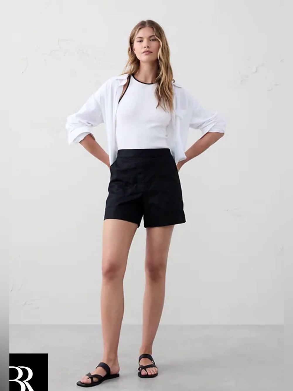 Banana Republic Linen Blend Pull On Tailored Women’s Shorts- NWT